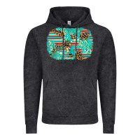 Vintage Black leopard turquoise glitter background Vintage Hoodie - AdoDesignShop
