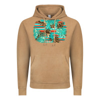Vintage Camel leopard turquoise glitter background Vintage Hoodie - AdoDesignShop