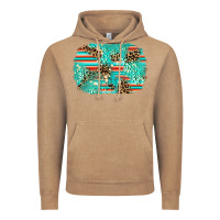Vintage Coffee leopard turquoise glitter background Vintage Hoodie - AdoDesignShop