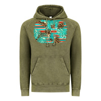 Vintage Olive leopard turquoise glitter background Vintage Hoodie - AdoDesignShop