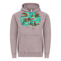 Vintage Zinc leopard turquoise glitter background Vintage Hoodie - AdoDesignShop