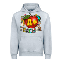 Heather Grey a plus teacher Urban Hoodie - texasbilliewilder