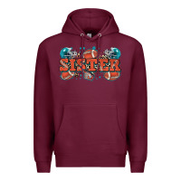Burgundy sister American football Premium Hoodie - Zillion Design Studio