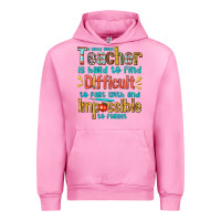 Fuchsia Pink a truly great teacher Urban Hoodie - texasbilliewilder
