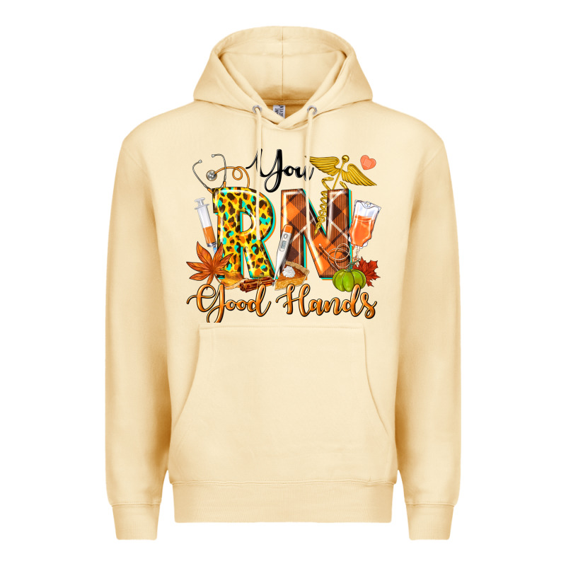 You Rn Good Hands Fall Premium Hoodie by texasbilliewilder | Teevron