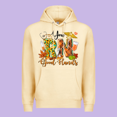 You Rn Good Hands Fall Premium Hoodie Designed By Texasbilliewilder