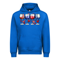 Cobalt American wine glasses Urban Hoodie - Zillion Design Studio