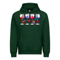 Forest Green American wine glasses Urban Hoodie - Zillion Design Studio