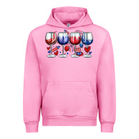 Fuchsia Pink American wine glasses Urban Hoodie - Zillion Design Studio
