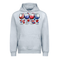 Heather Grey American wine glasses Urban Hoodie - Zillion Design Studio