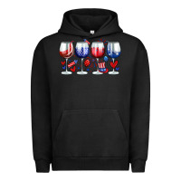 Pigment Black American wine glasses Urban Hoodie - Zillion Design Studio
