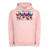Pigment Salmon American wine glasses Urban Hoodie - Zillion Design Studio