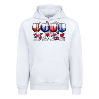 White American wine glasses Urban Hoodie - Zillion Design Studio