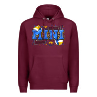 Burgundy mini volleyball Premium Hoodie - Zillion Design Studio
