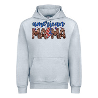 Heather Grey American mama Urban Hoodie - Zillion Design Studio