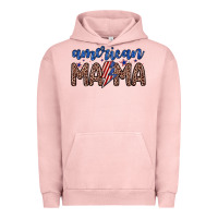 Pigment Salmon American mama Urban Hoodie - Zillion Design Studio