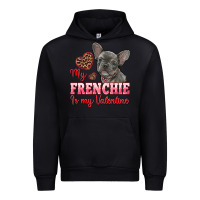 Black my frenchie is my valentine Urban Hoodie - RanaPortraitStore