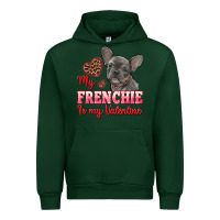 Forest Green my frenchie is my valentine Urban Hoodie - RanaPortraitStore