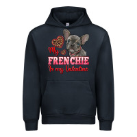 Navy my frenchie is my valentine Urban Hoodie - RanaPortraitStore