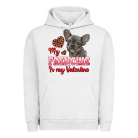 Pigment Lunar Rock my frenchie is my valentine Urban Hoodie - RanaPortraitStore