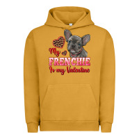 Pigment Peanut Butter my frenchie is my valentine Urban Hoodie - RanaPortraitStore