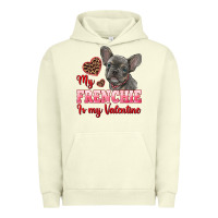Pigment Pistachio my frenchie is my valentine Urban Hoodie - RanaPortraitStore
