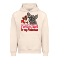 Sandshell my frenchie is my valentine Urban Hoodie - RanaPortraitStore
