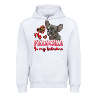 White my frenchie is my valentine Urban Hoodie - RanaPortraitStore