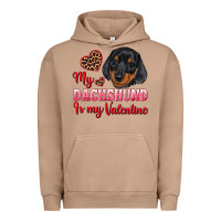 Pigment Burro my dachshund is my valentine Urban Hoodie - RanaPortraitStore