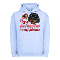 Pigment Grape Ice my dachshund is my valentine Urban Hoodie - RanaPortraitStore