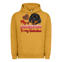 Pigment Peanut Butter my dachshund is my valentine Urban Hoodie - RanaPortraitStore