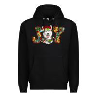 Black husky christmas joy Premium Hoodie - RanaPortraitStore