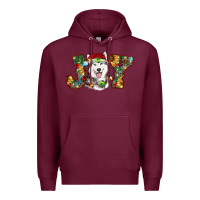 Burgundy husky christmas joy Premium Hoodie - RanaPortraitStore