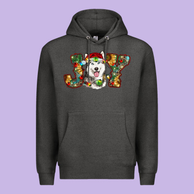 Husky Christmas Joy Premium Hoodie Designed By Ranaportraitstore
