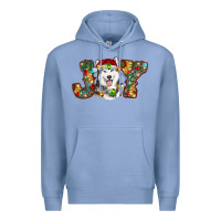 Colony Blue husky christmas joy Premium Hoodie - RanaPortraitStore