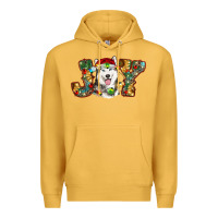 Mustard husky christmas joy Premium Hoodie - RanaPortraitStore