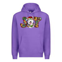 Purple husky christmas joy Premium Hoodie - RanaPortraitStore