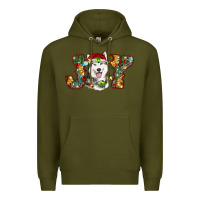 Army Green husky christmas joy Premium Hoodie - RanaPortraitStore