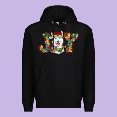 Husky Christmas Joy Premium Hoodie Designed By Ranaportraitstore