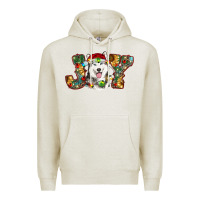 Oatmeal Heather husky christmas joy Premium Hoodie - RanaPortraitStore