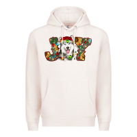 Pale Pink husky christmas joy Premium Hoodie - RanaPortraitStore