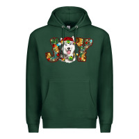 Sports Green husky christmas joy Premium Hoodie - RanaPortraitStore