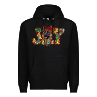 Black german shepherd christmas joy Premium Hoodie - RanaPortraitStore