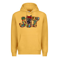 Mustard german shepherd christmas joy Premium Hoodie - RanaPortraitStore