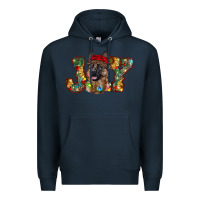 Navy german shepherd christmas joy Premium Hoodie - RanaPortraitStore