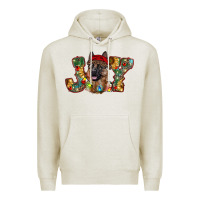 Oatmeal Heather german shepherd christmas joy Premium Hoodie - RanaPortraitStore