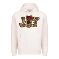 Pale Pink german shepherd christmas joy Premium Hoodie - RanaPortraitStore