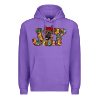 Purple german shepherd christmas joy Premium Hoodie - RanaPortraitStore
