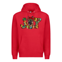 Red german shepherd christmas joy Premium Hoodie - RanaPortraitStore