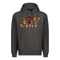 Smoke german shepherd christmas joy Premium Hoodie - RanaPortraitStore